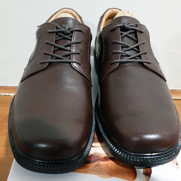 Hush Puppies Men's STRATEGY Waterproof Leather Oxfords Laced Shoes Brown 10D NIB - Picture 1 of 8